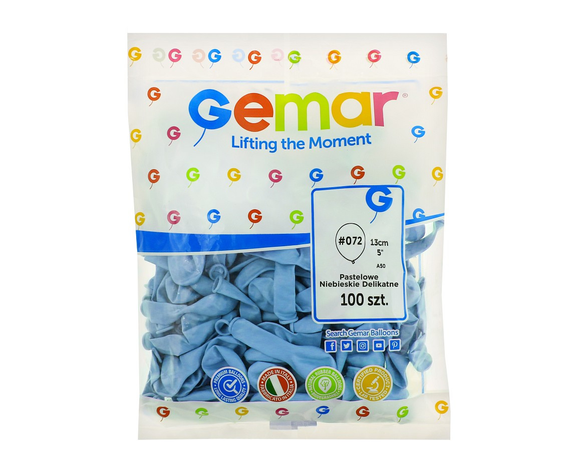 Balloons Gemar 5", pastel baby blue macaron,100pcs
