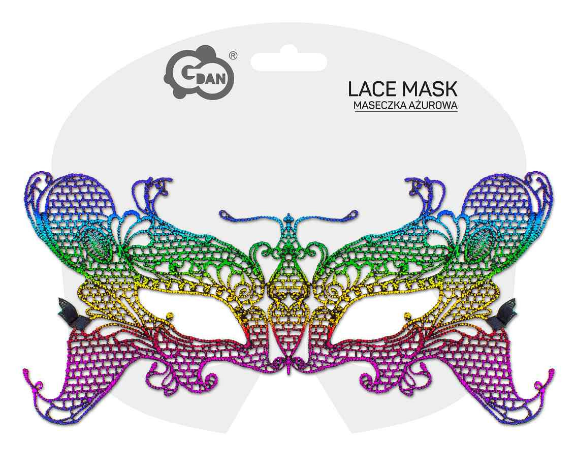 Lace mask Rainbow butterfly