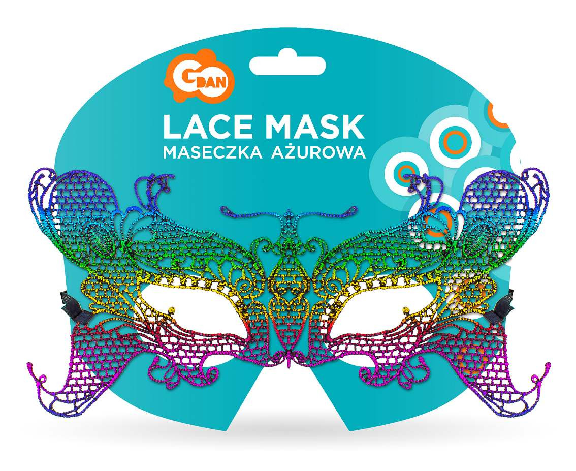 Lace mask Rainbow butterfly