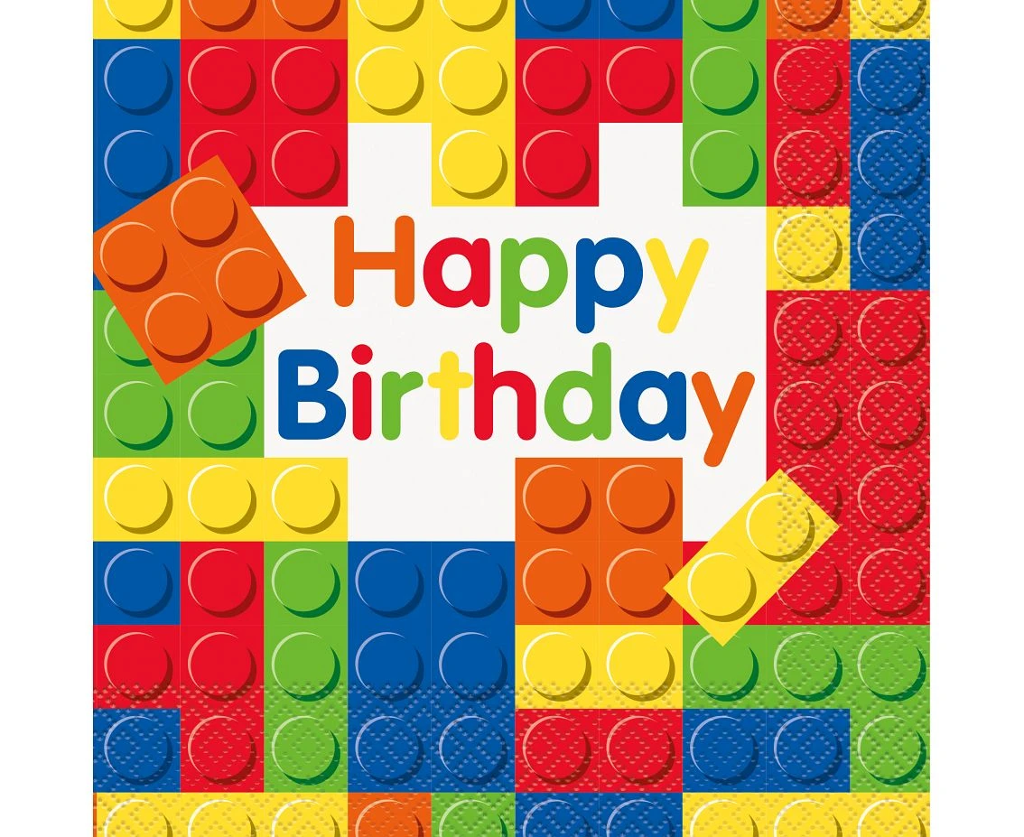 Paper napkins Building Blocks, 33 x 33 cm, 16 pcs.