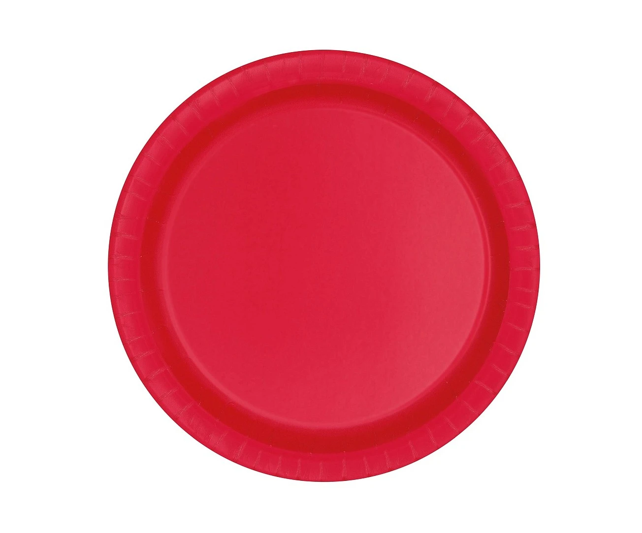 Paper plates, red, 18 cm, 8 pcs.