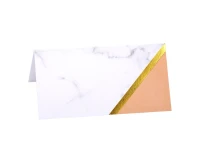 Place cards, peach / marble, 10 pcs