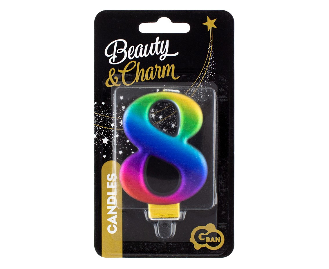 Candle number 8, Galaxy, 8 cm