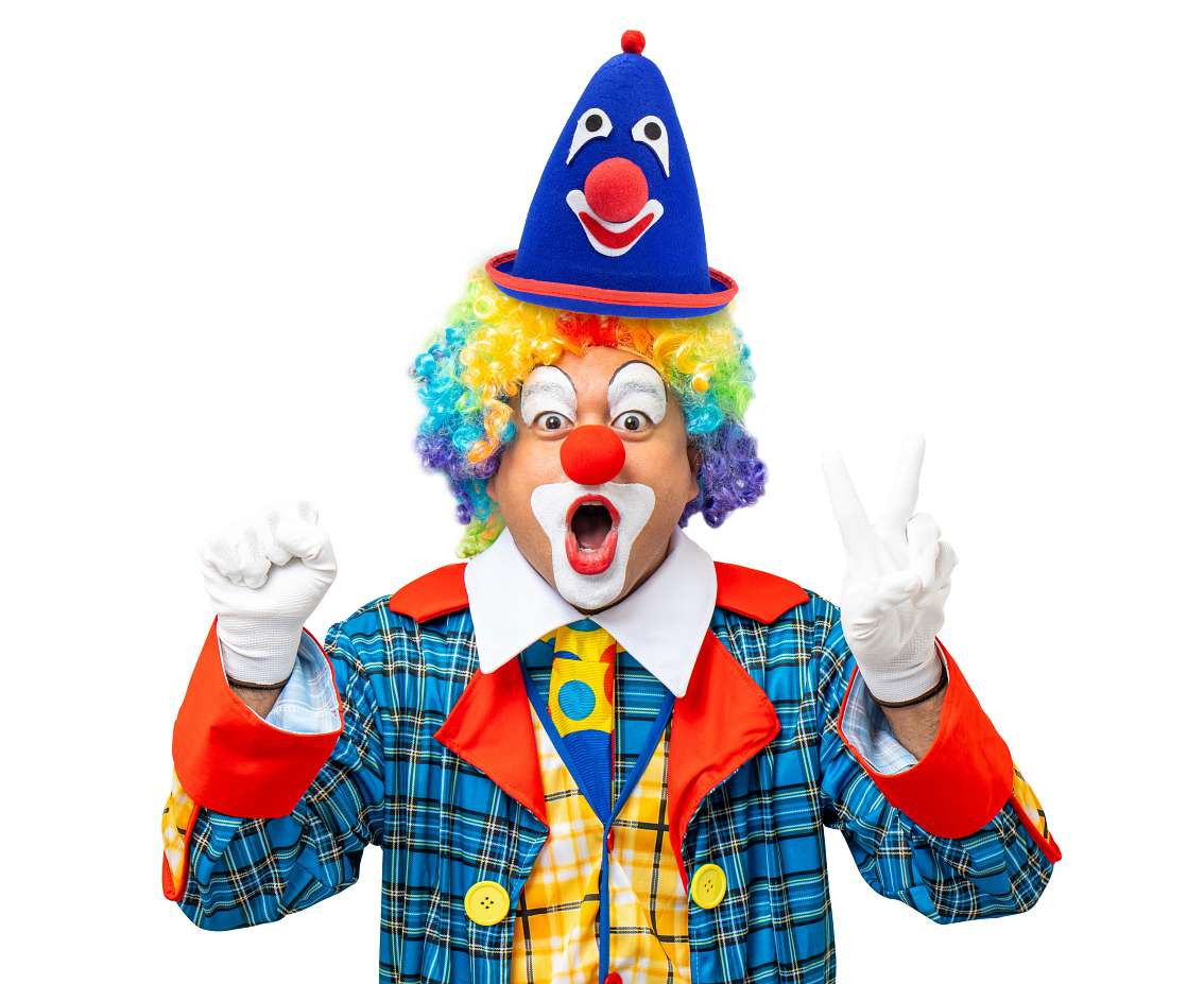 Felt hat Blue clown EOL