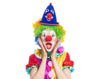 Felt hat Blue clown EOL