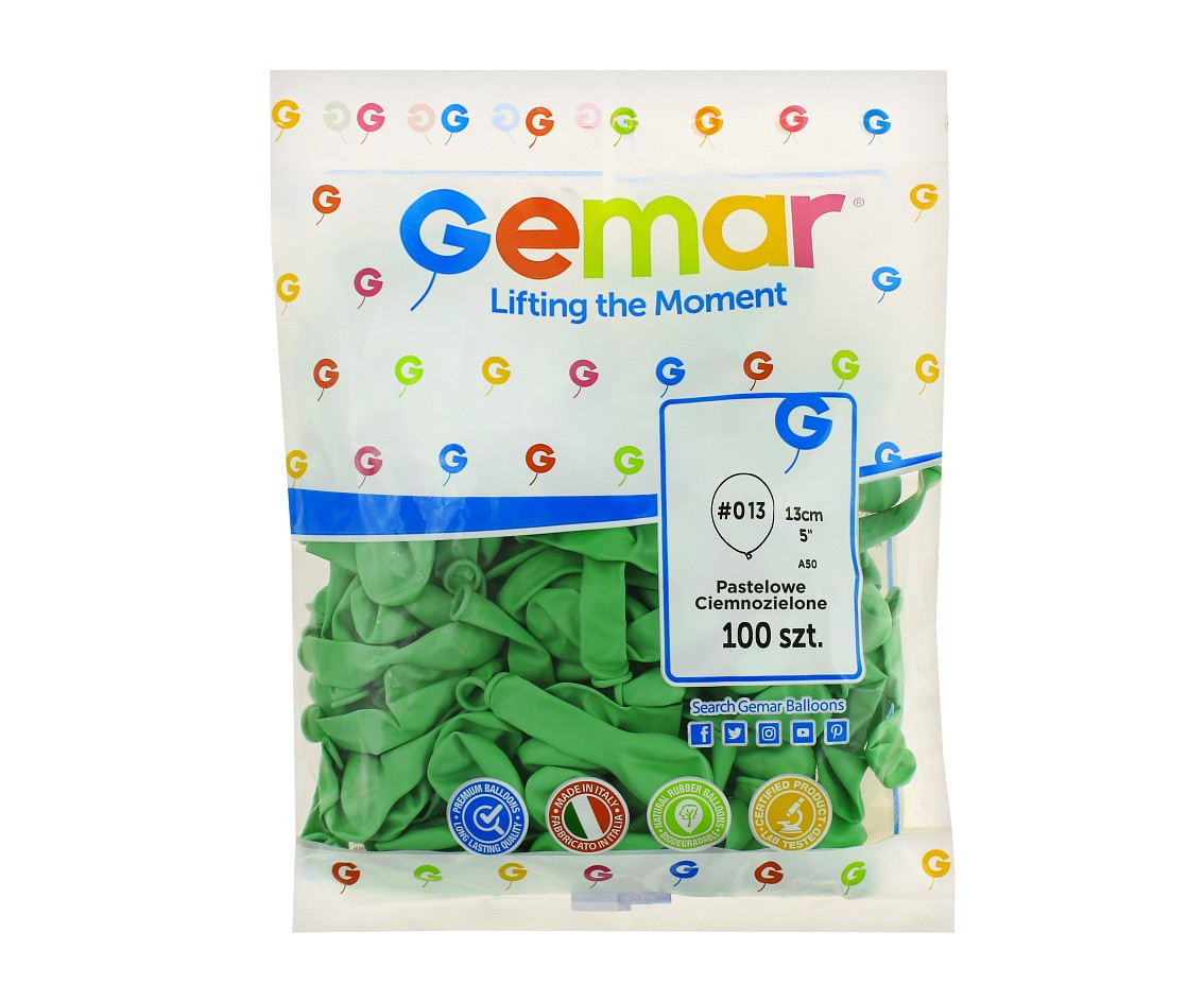 Balloons Gemar 5", pastel winter green, 100pcs