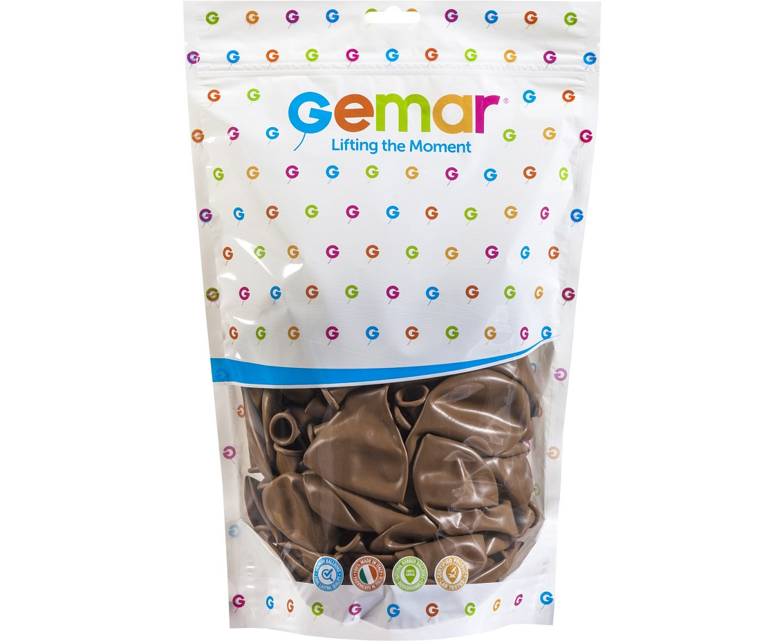 Balloons Gemar 13", pastel mocha brown, 50pcs