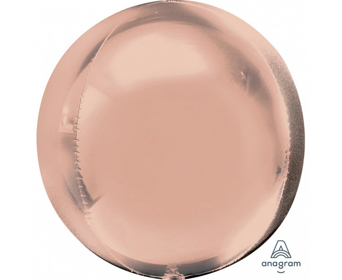 Orbz "Rose Gold" Foil Balloon, G20, bulk, 38 x 40cm EOL