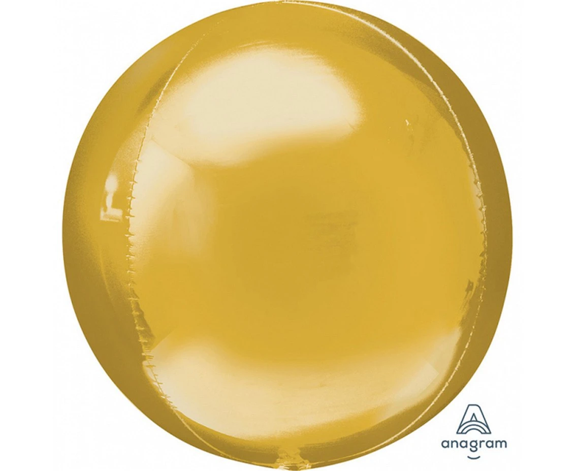 Foil balloon ORBZ - Ball gold / 1 pcs. EOL