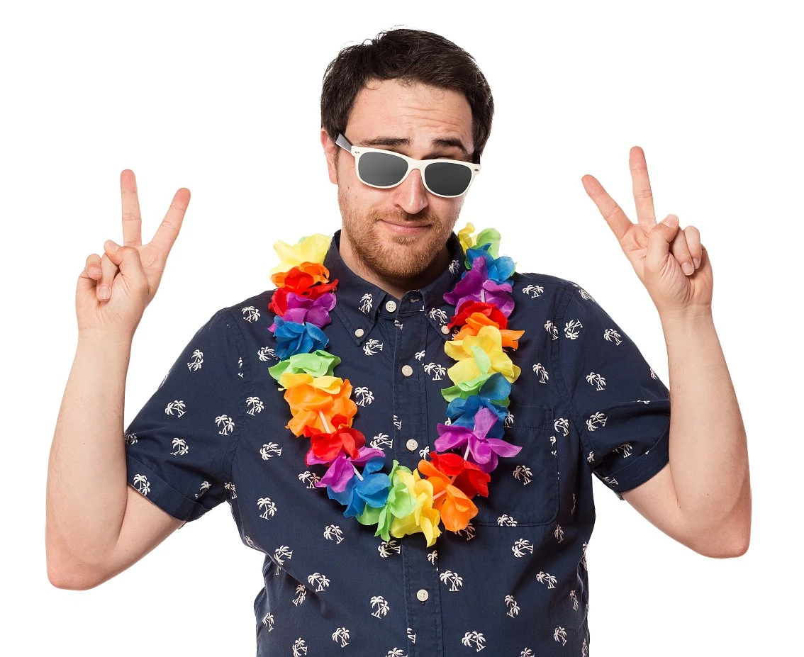 Hawaiian flower lei, multicolor