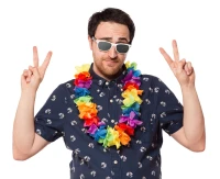 Hawaiian flower lei, multicolor