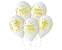Balloons Gemar 12", pastel premium "Chrzest Święty", 5pcs EOL