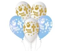 Balloons Gemar 13", pastel premium helium baptism chrzest święty boy, 5pcs