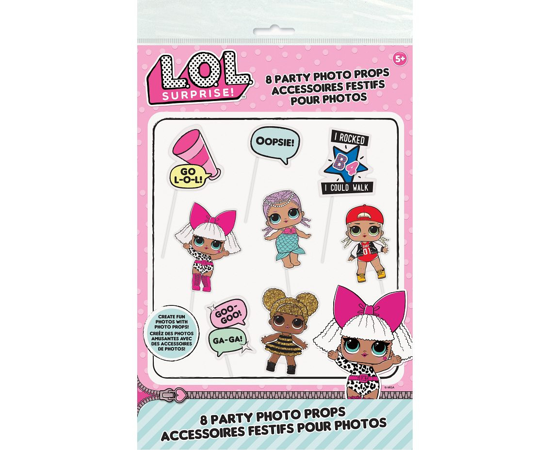 Photo booth props LOL SURPRISE, 8 pcs EOL