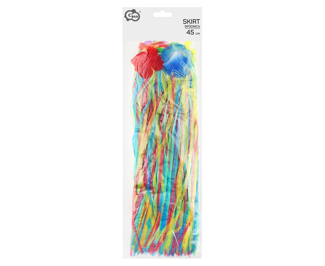 Hawaiian skirt, multicolour, lenght 40 cm, one size