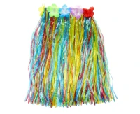 Hawaiian skirt, multicolour, lenght 40 cm, one size