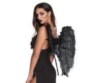 Angel wings, black, 65 x 65 cm