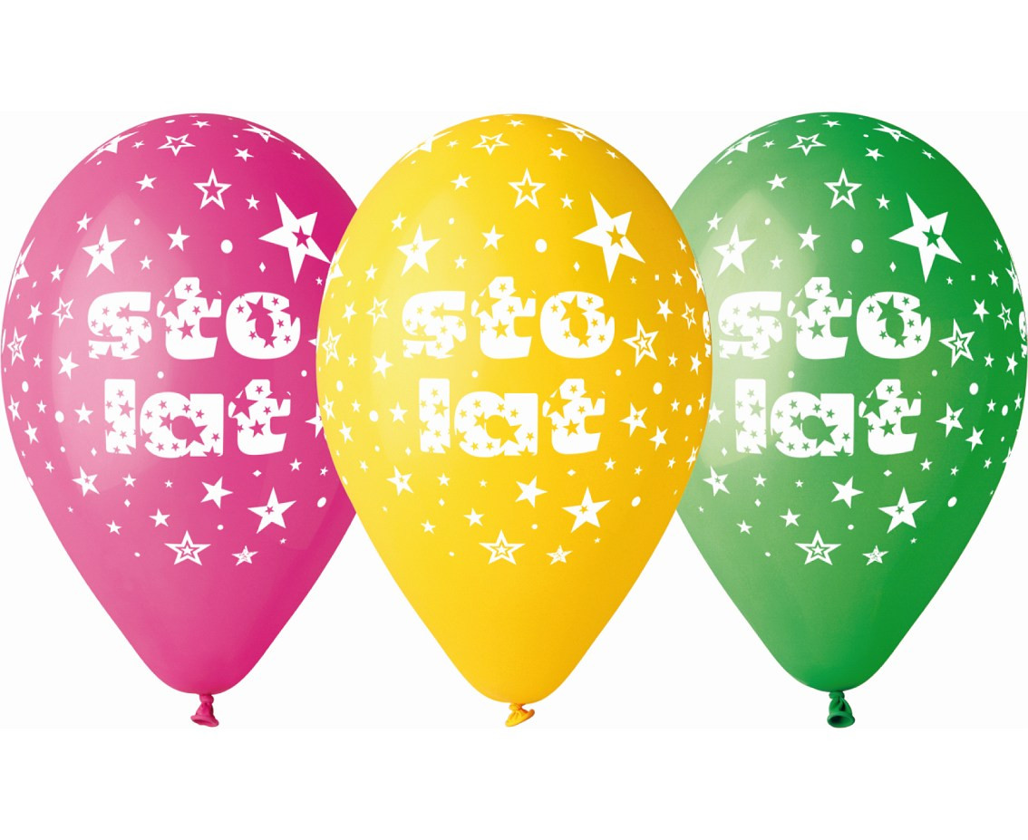 Balloons Gemar 13", pastel premium helium sto lat, 5pcs