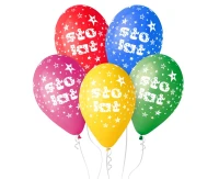 Balloons Gemar 13", pastel premium helium sto lat, 5pcs