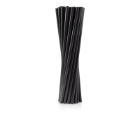 ECO Drinking Straws, black, 8x240mm / 15 pcs