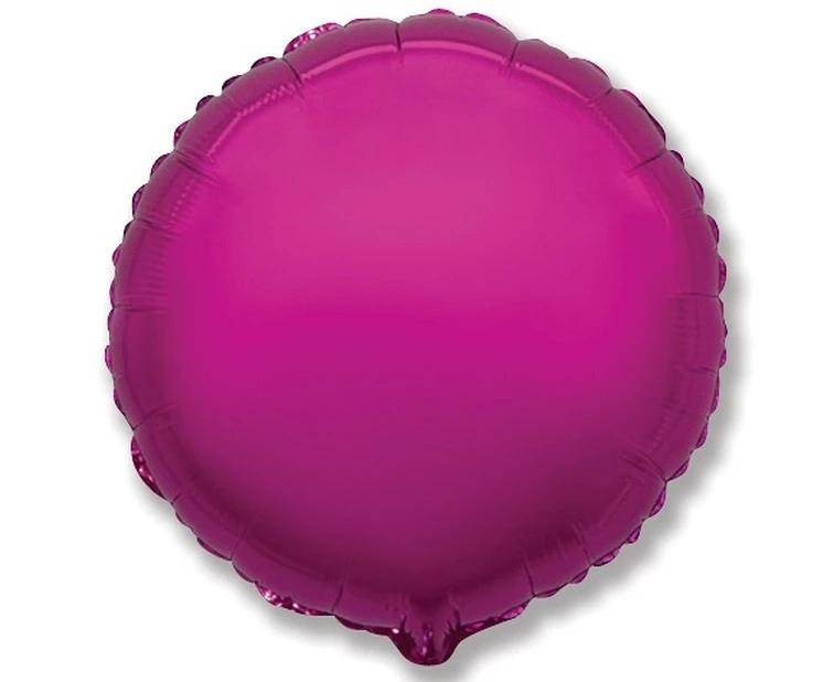 Foil balloon 18" FX - Round (purple),  unpacked (flat)