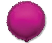 Foil balloon 18" FX - Round (purple),  unpacked (flat)