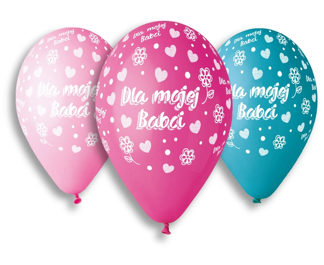 Balloons Gemar 13", premium helium dla mojej babci, 5pcs