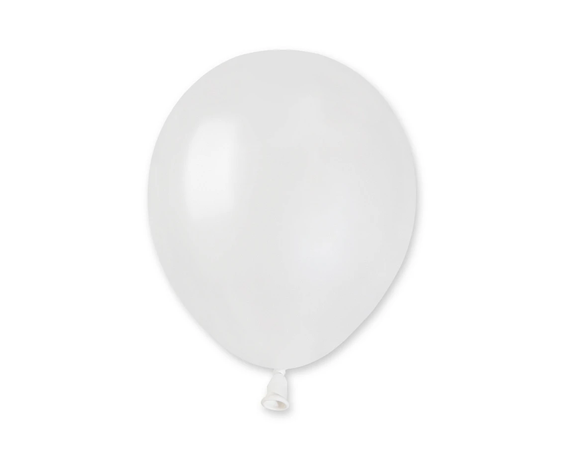 Balloons Gemar 5", metallic pearl-white, 100pcs