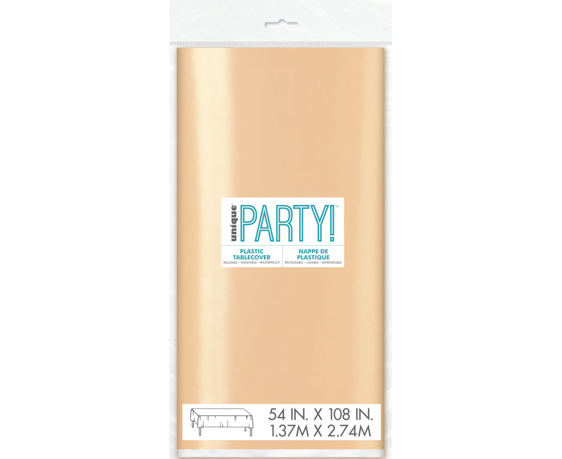 Foil table cover rose-gold, 137 x 274 cm