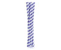 Paper drinking straws SHAKE, purple stripes, 8x252mm / 10 pcs