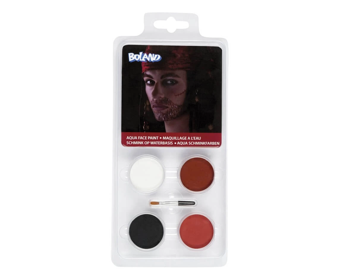 Pirate face paint (4 jars, applicator)