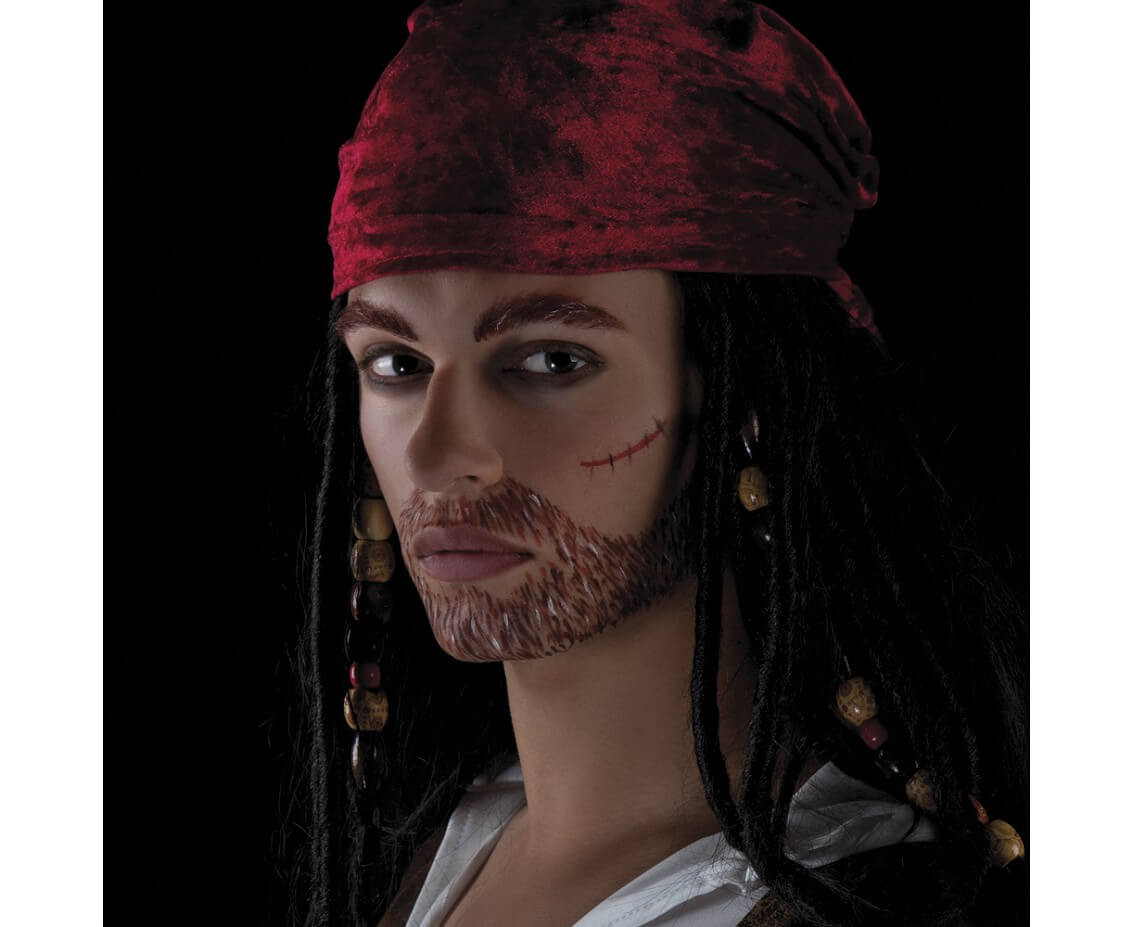 Pirate face paint (4 jars, applicator)