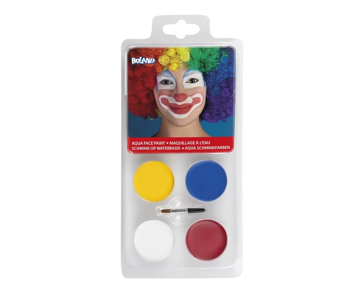 Clown face paint (4 jars, applicator)
