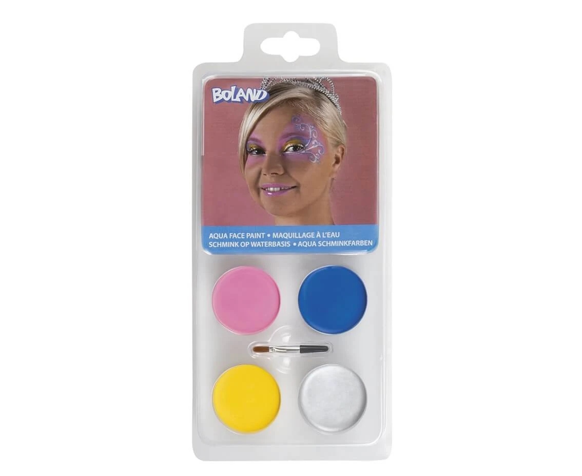 PRINCESS face paint (4 jars, applicator)