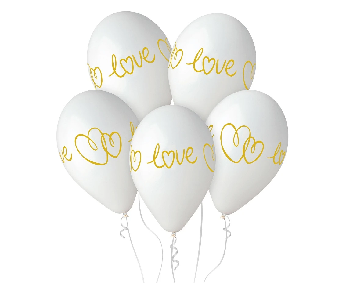 Balloons Gemar 13", pastel premium helium balloons love, 5pcs