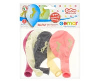 Balloons Gemar 13", pastel premium helium gold unicorn, 5pcs EOL