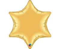 Foil balloon 22" QL Star, gold metallic EOL