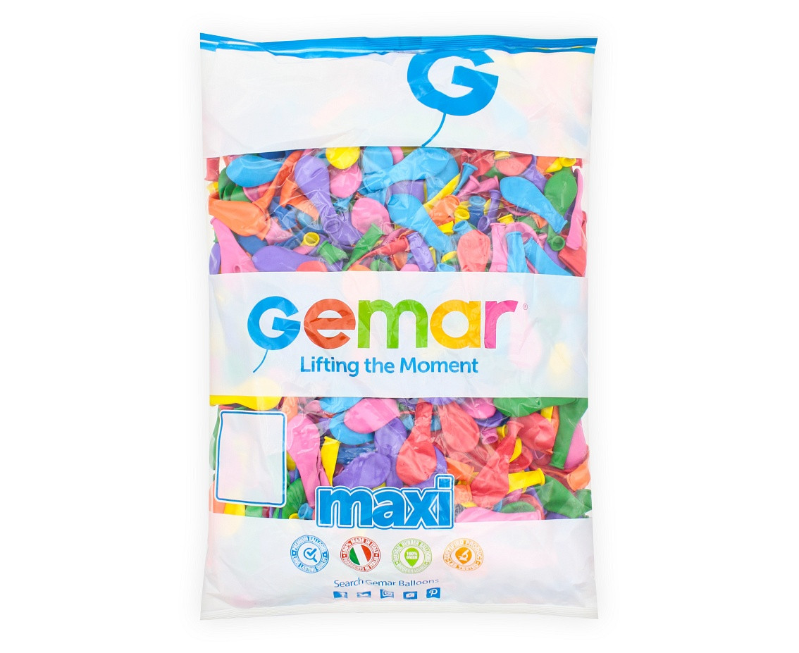 Balloons Gemar 6", pastels mix, 1000pcs