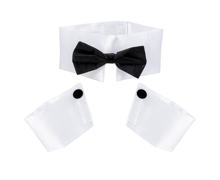 Stripper set (collar with bow-tie, cuffs)