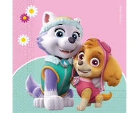 Paper napkins Paw Patrol Skye and Everest, 33 x 33 cm, 20 pcs