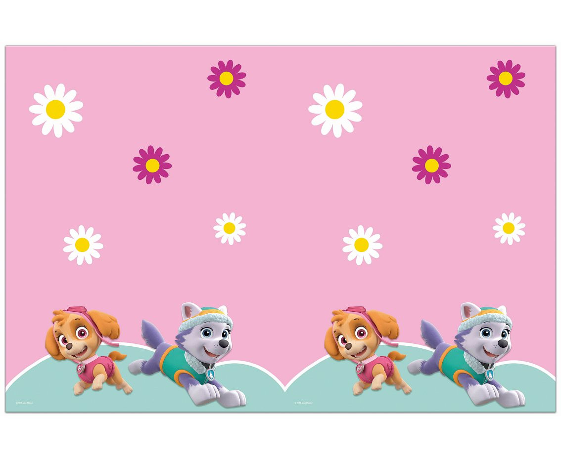Plastic table cover Paw Patrol Skye and Everest, 120 x 180 cm, 1 pc