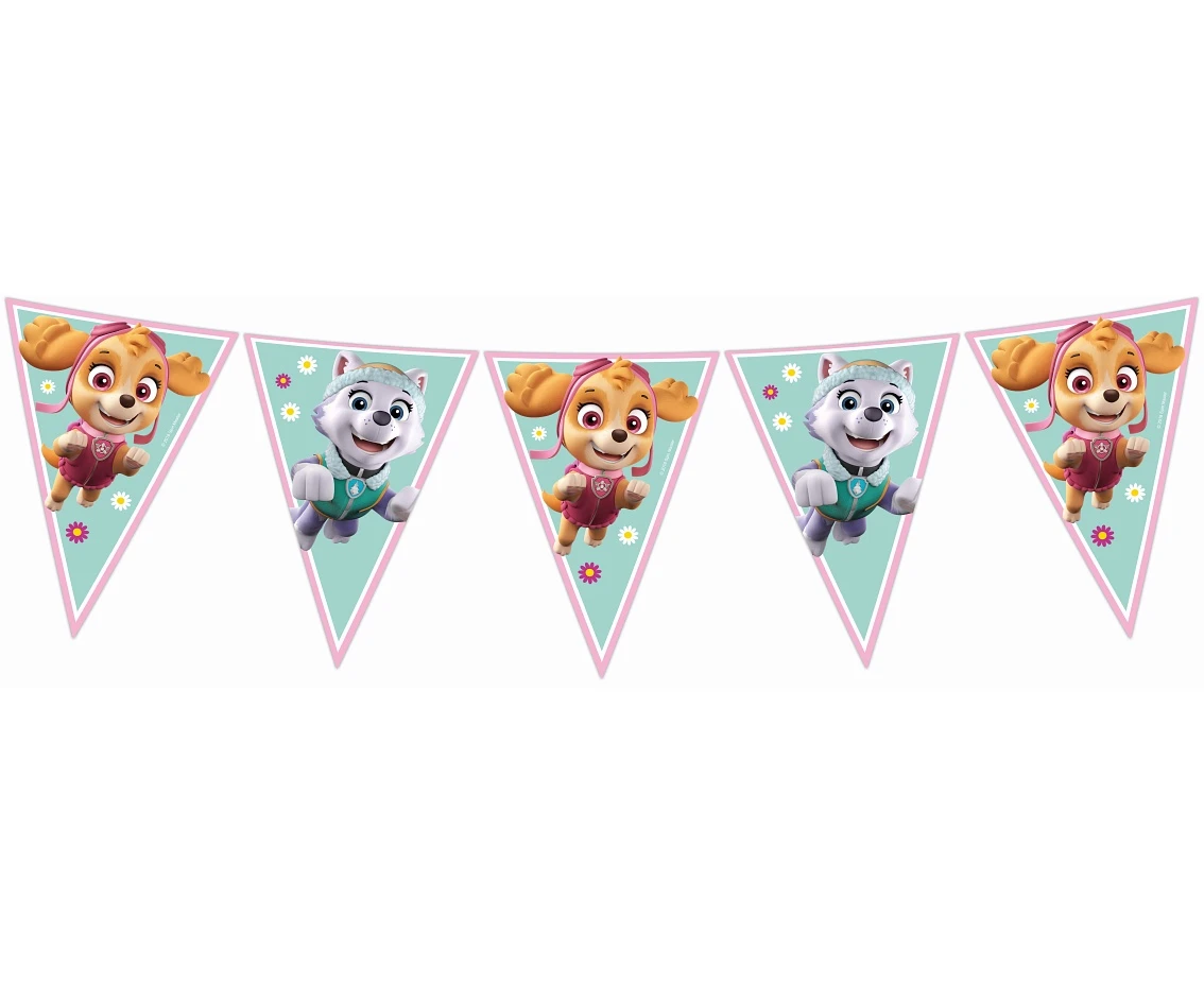 Flag banner Paw Patrol Skye and Everest