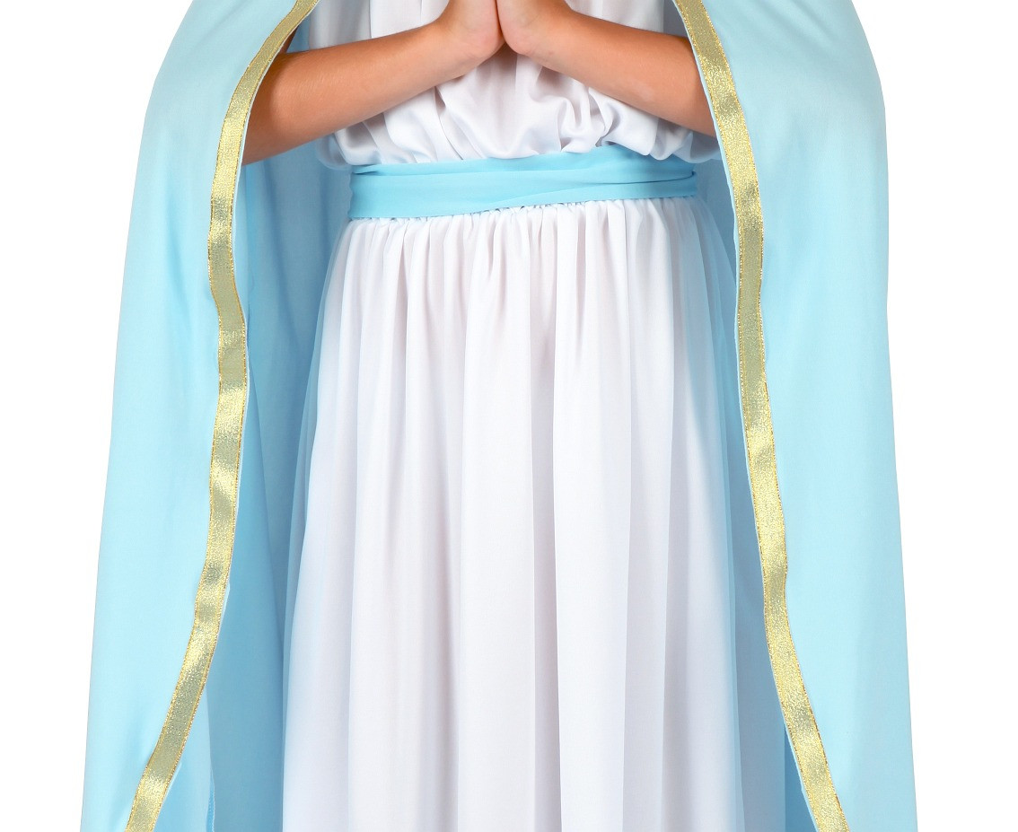 Maria role-play set for kids (dress, hooded cape, belt), size 120/130 cm