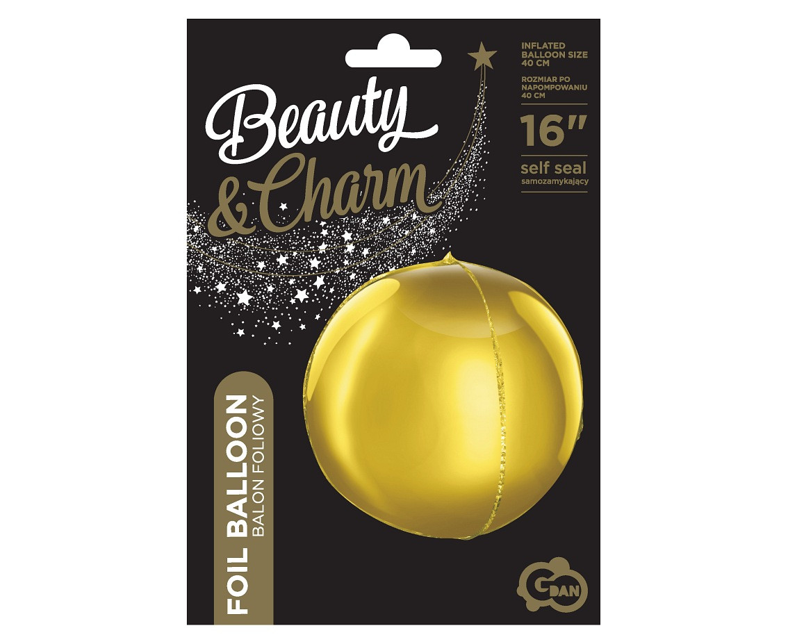 Foil Balloon 16" Sphere-Shape Gold