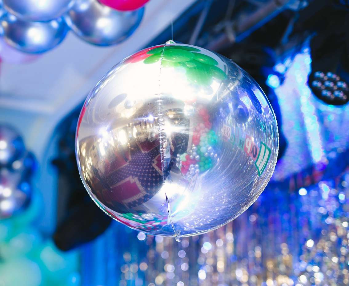 Foil Balloon 16" Sphere-Shape Silver