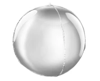 Foil Balloon 16" Sphere-Shape Silver