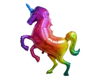 Foil Balloon Unicorn 135 cm, rainbow