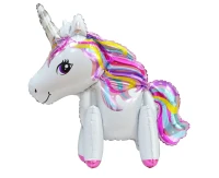 Foil Balloon Unicorn, 65 cm, white, standing
