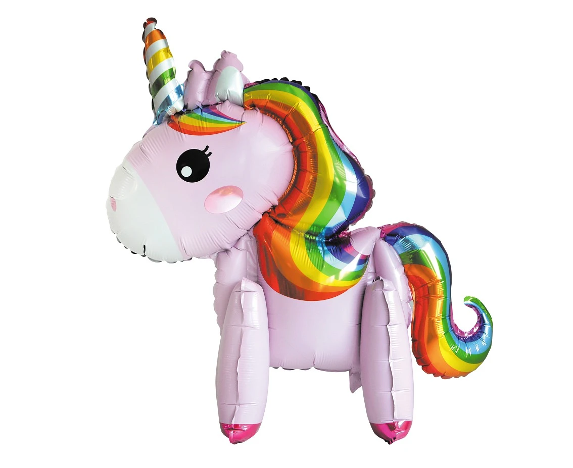 Foil Balloon Unicorn, 65 cm, pink, standing EOL
