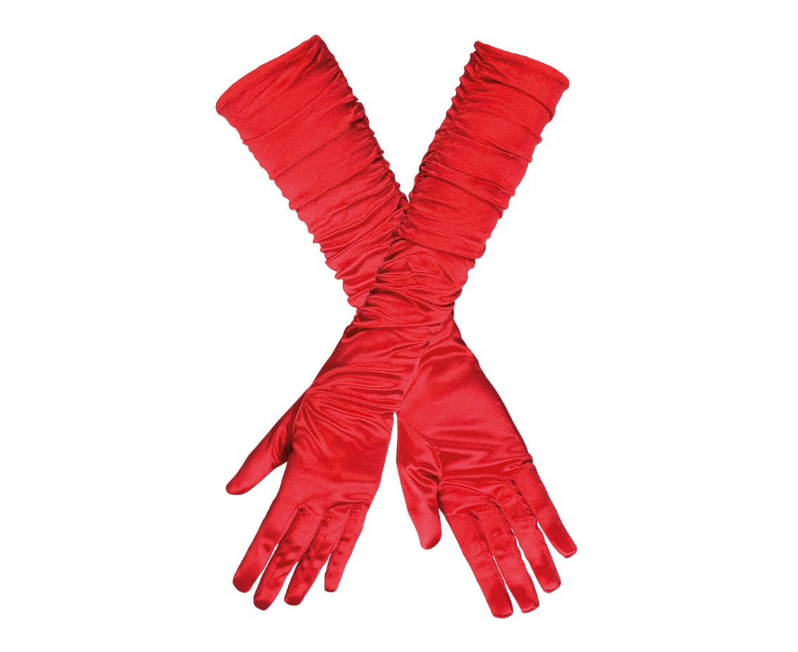 Gloves elbow Hollywood red